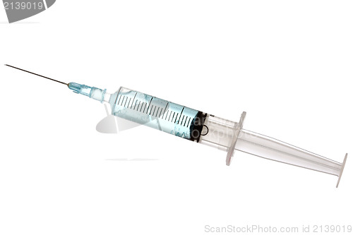 Image of syringe and needle isolated on a white