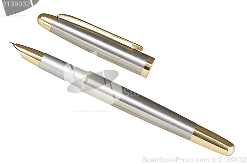 Image of metallic fountain pen 