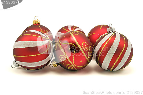 Image of set of christmas baubles