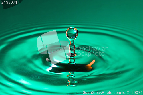 Image of blue droplet splashing