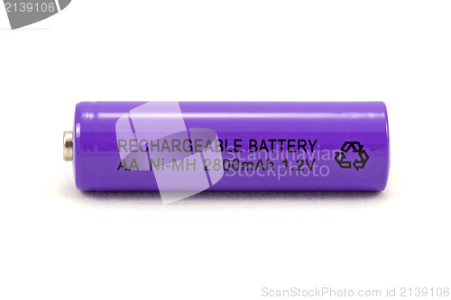 Image of purple rechargeable battery