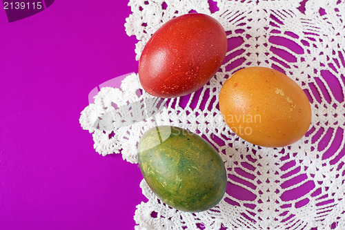 Image of easter eggs on decorative napkin
