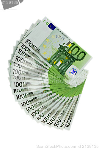 Image of one hundred Euros banknotes