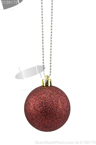 Image of dark red christmas bauble