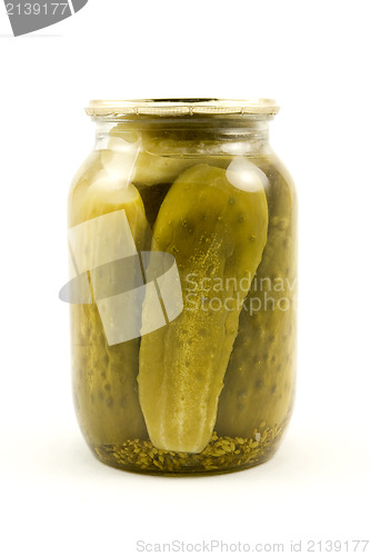 Image of glass jar with cucumbers