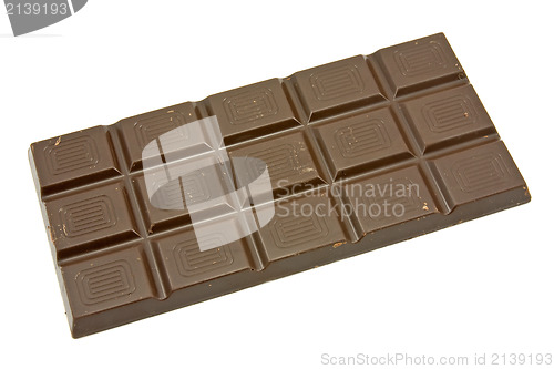 Image of chocolate bar isolated on white background