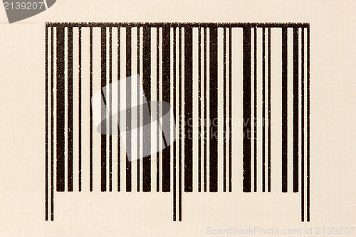 Image of Barcode on the cardboard