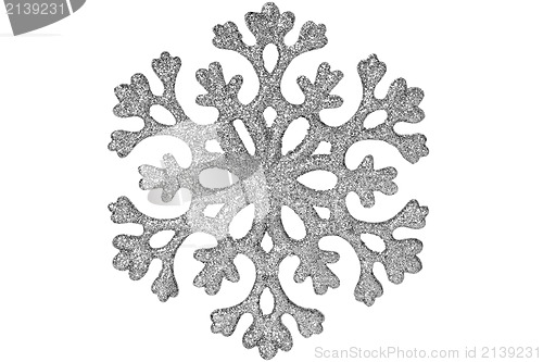 Image of Silver shiny snowflake