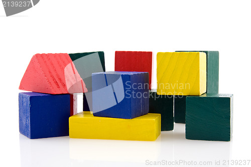 Image of wooden colorful bricks