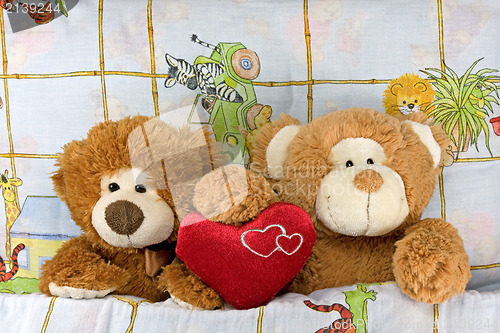 Image of couple of passionate Teddy-bears