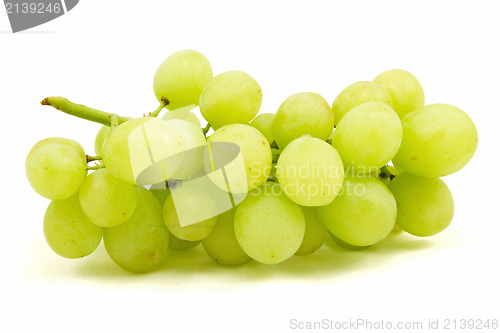 Image of Green grapes on white