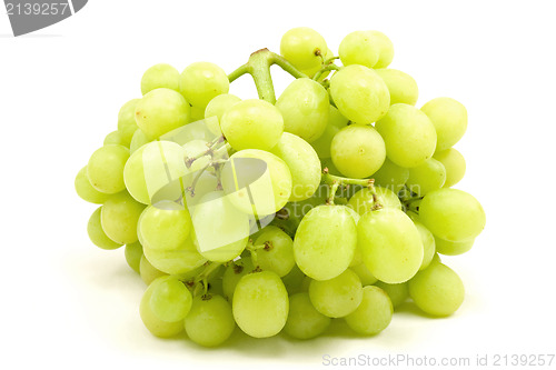 Image of green grapes isoleted on white