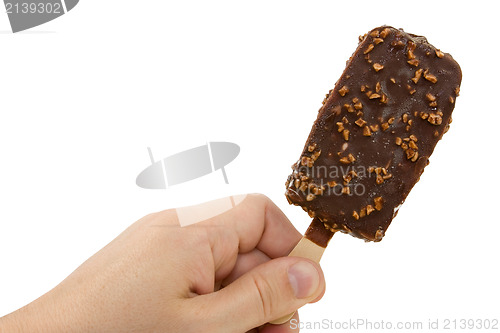 Image of hand holding ice cream