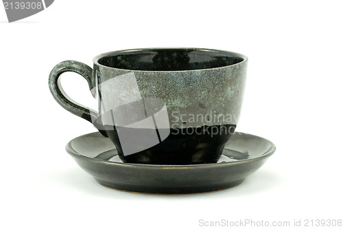 Image of black ceramic coffee cup