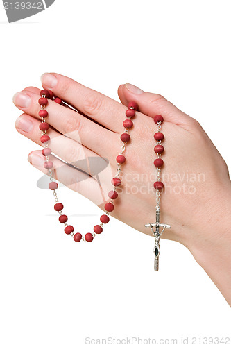 Image of female hands with rosary