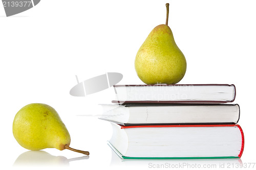 Image of  pears and books
