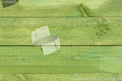 Image of green painted wooden wall