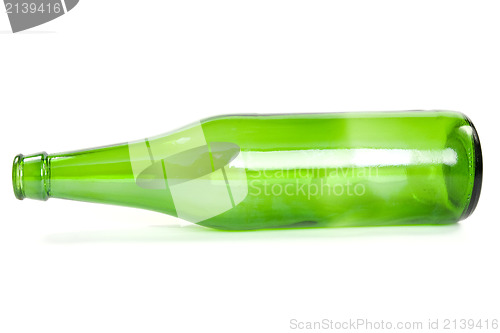 Image of Empty green  bottle