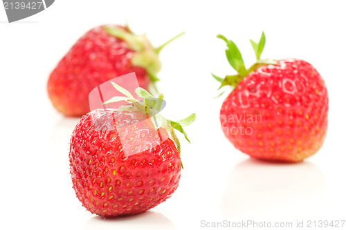 Image of three strawberries