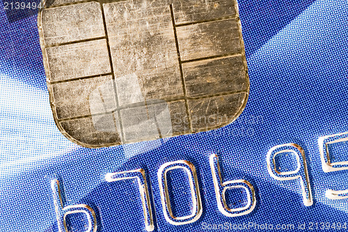 Image of Close up view of a credit card