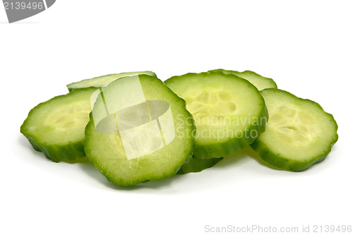 Image of green cucumber slices