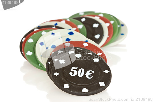 Image of pile of poker chips 