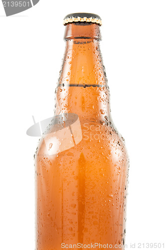 Image of close-up of beer bottle