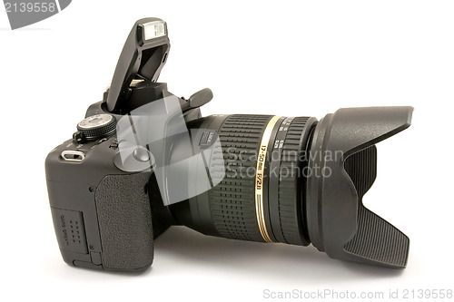 Image of digital black photocamera