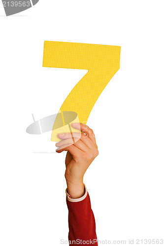 Image of number seven in hand