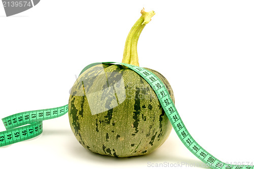 Image of zucchini with measuring tape