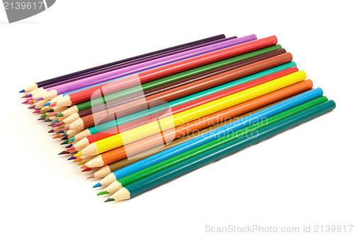 Image of pile of multicolored pencils