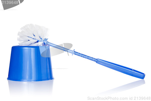 Image of blue toilet brush