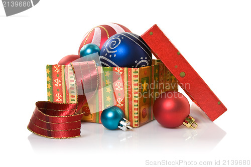 Image of box with christmas stuff