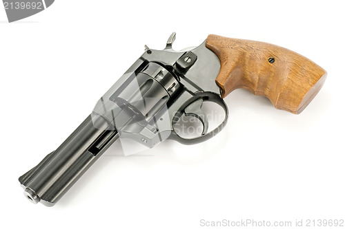 Image of gun with wooden handle