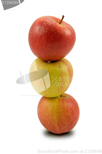 Image of stack of three apples