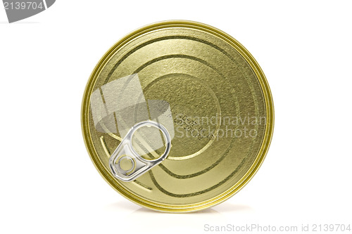 Image of gold metal tin