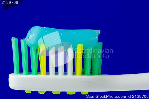 Image of   toothbrush with toothpaste