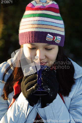 Image of Woman drinking