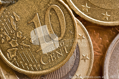 Image of close-up of a ten cents