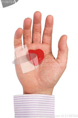 Image of hand with heart