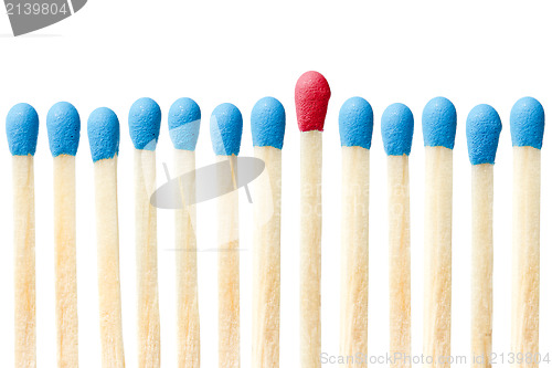 Image of red match showing leadership concept