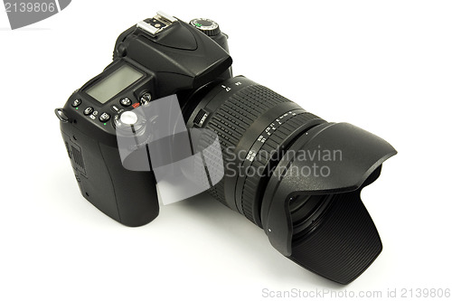 Image of top view of digital photocamera 