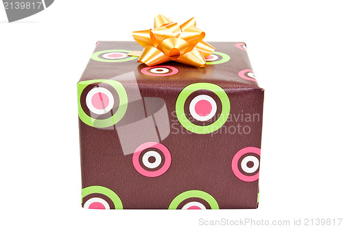 Image of gift on the white background