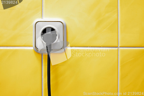 Image of outlet  in a bathroom