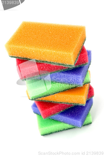 Image of Brightly colored sponges