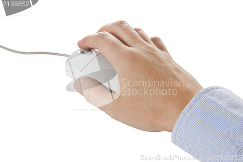 Image of Hand with  computer mouse