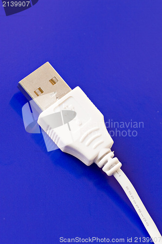 Image of white USB connection cable