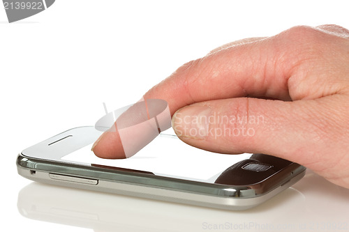 Image of hand with smart phone 