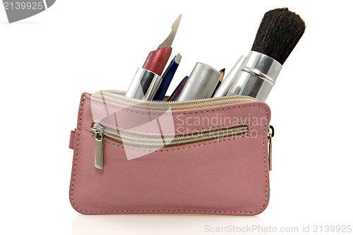 Image of pink cosmetic bag