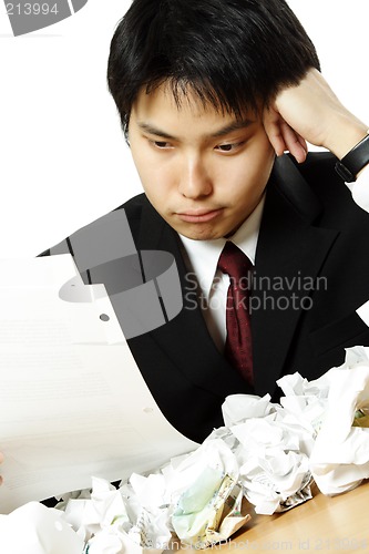 Image of Stressed businessman